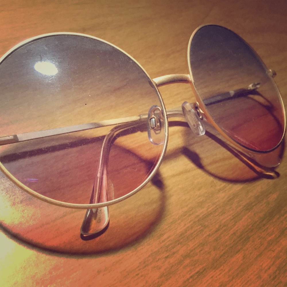 Hippie ombré colored glasses